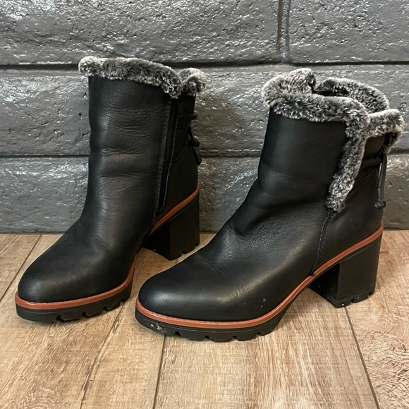 Naturalizer Valene Women's Black Waterproof Leather Ankle Boots Size 8.5 - Picture 1 of 8